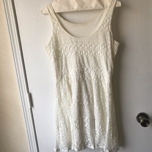White Lacey Sleeveless Summer Dress